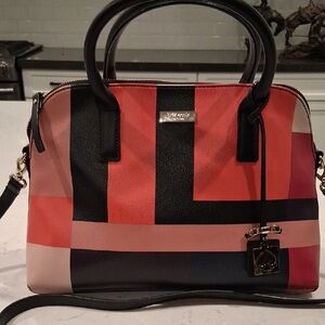Kate Spade Pink and Black Geometric Satchel